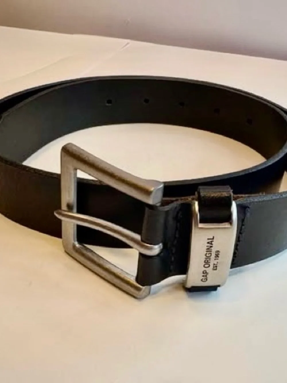 Gap - black, genuine leather belt - Youth XL